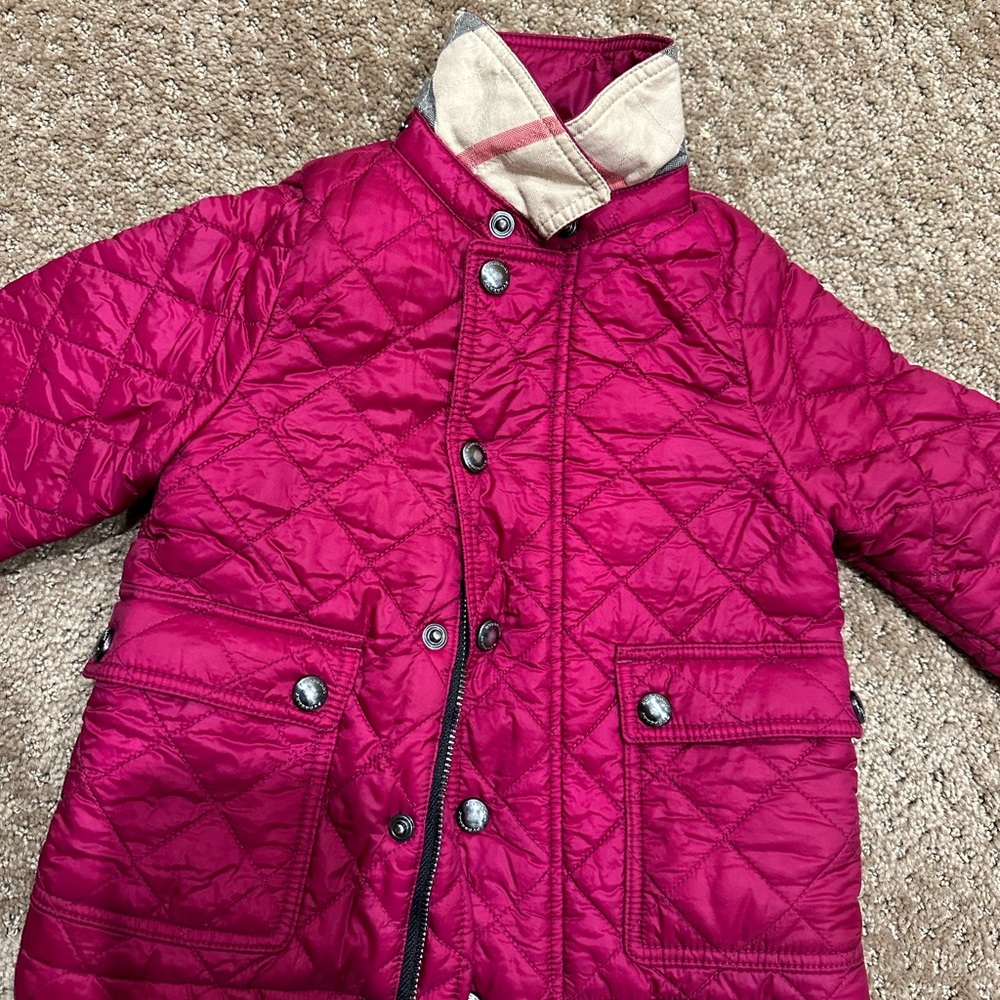 Girls Burberry jacket with detachable hood